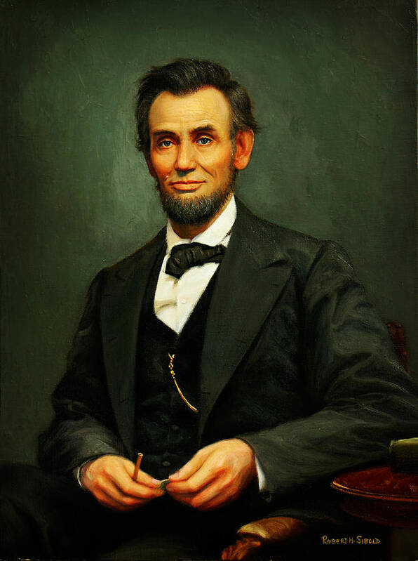 President Abraham Lincoln Art Print featuring the painting President Abraham Lincoln by MotionAge Designs