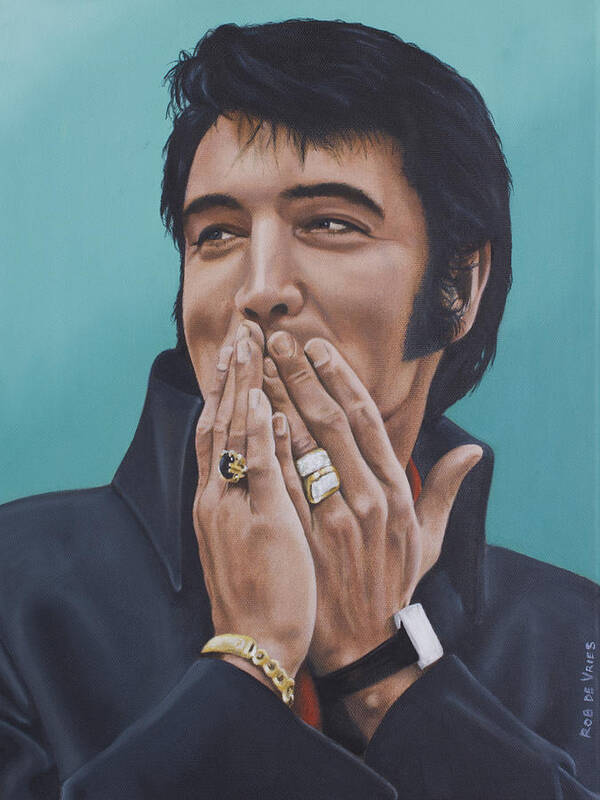 Elvis Art Print featuring the painting 69 Press Conference by Rob De Vries