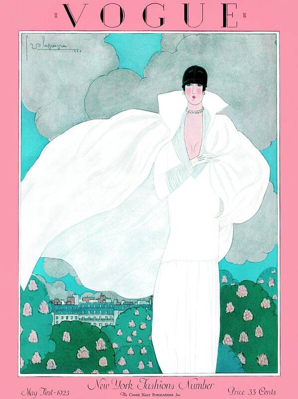 Omkostningsprocent gå i stå tønde A Vintage Vogue Magazine Cover Of A Woman Art Print by Georges Lepape -  Fine Art America