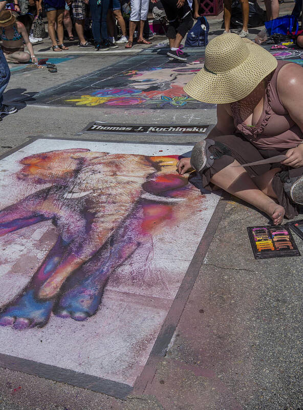 Florida Art Print featuring the photograph Lake Worth Street Painting Festival #9 by Debra and Dave Vanderlaan