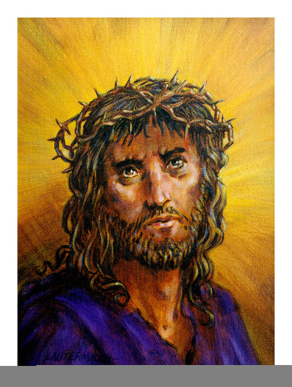 Jesus Art Print featuring the painting A Crown of Thorns by John Lautermilch