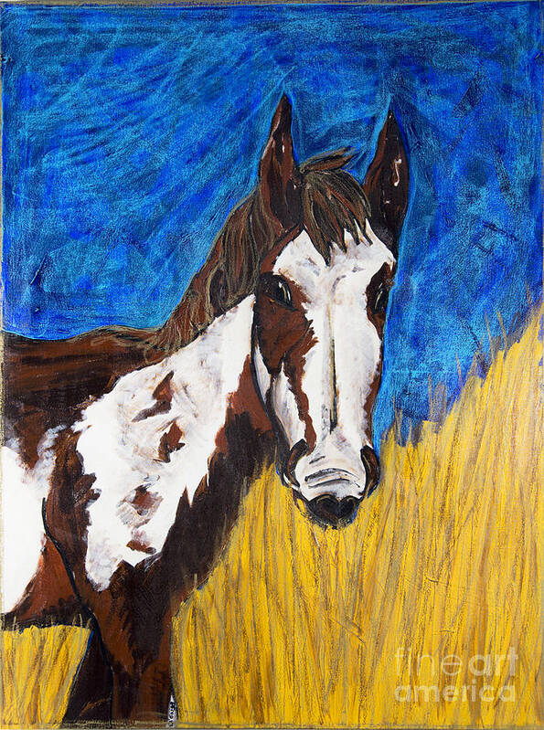 Horses Art Print featuring the painting A Horse of Course by Rebecca Weeks