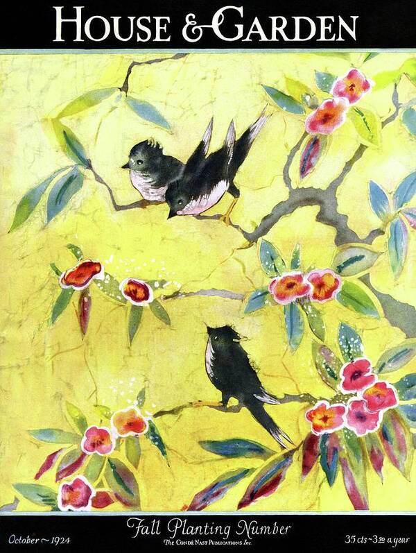 Illustration Art Print featuring the photograph A House And Garden Cover Of Chickadees by Leah Ramsay