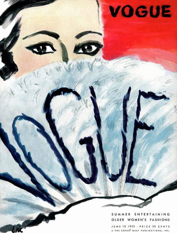 A Vintage Vogue Magazine Cover Of A Woman Art Print by Carl Oscar ...