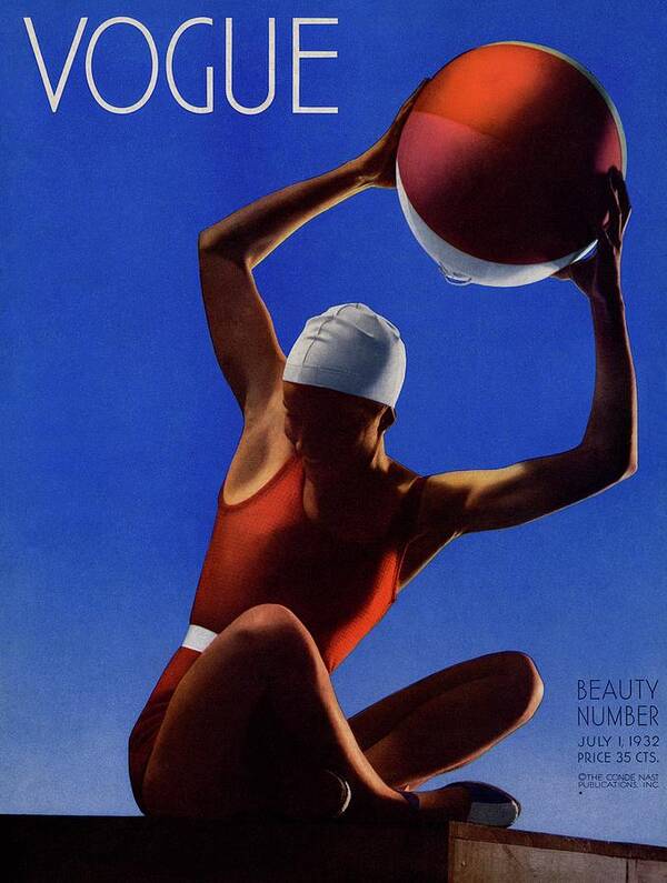 Sport Art Print featuring the photograph A Vintage Vogue Magazine Cover Of A Woman by Edward Steichen