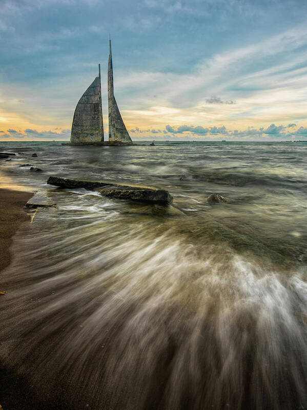 Beach Art Print featuring the photograph Abonded Icon by Agus Prasetya