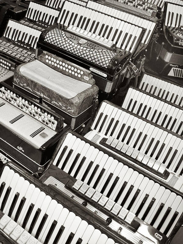 Kaunas Art Print featuring the photograph Accordions by Mary Lee Dereske