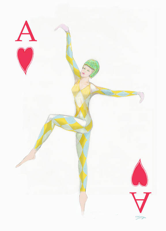 Ace Art Print featuring the digital art Ace of Hearts by Tom Conway