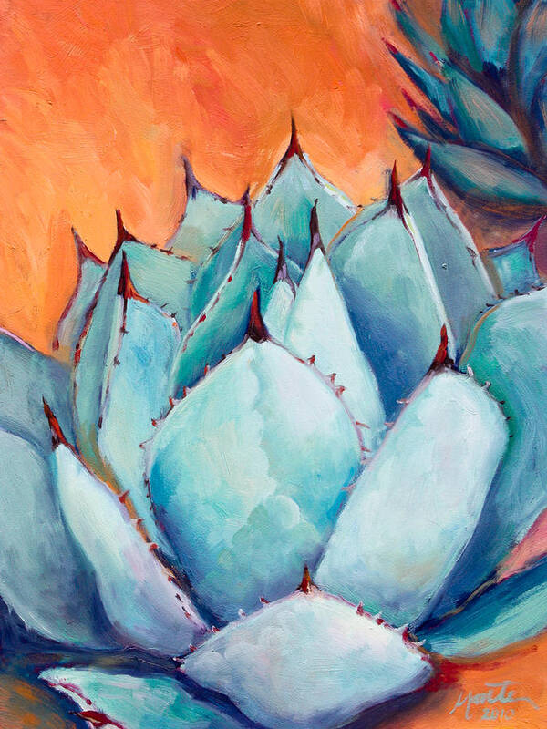 Plant Art Print featuring the painting Agave 1 by Athena Mantle