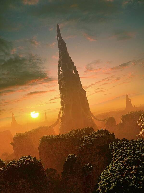 Plants Art Print featuring the photograph Alien Structures On An Extrasolar Planet by Mark Garlick