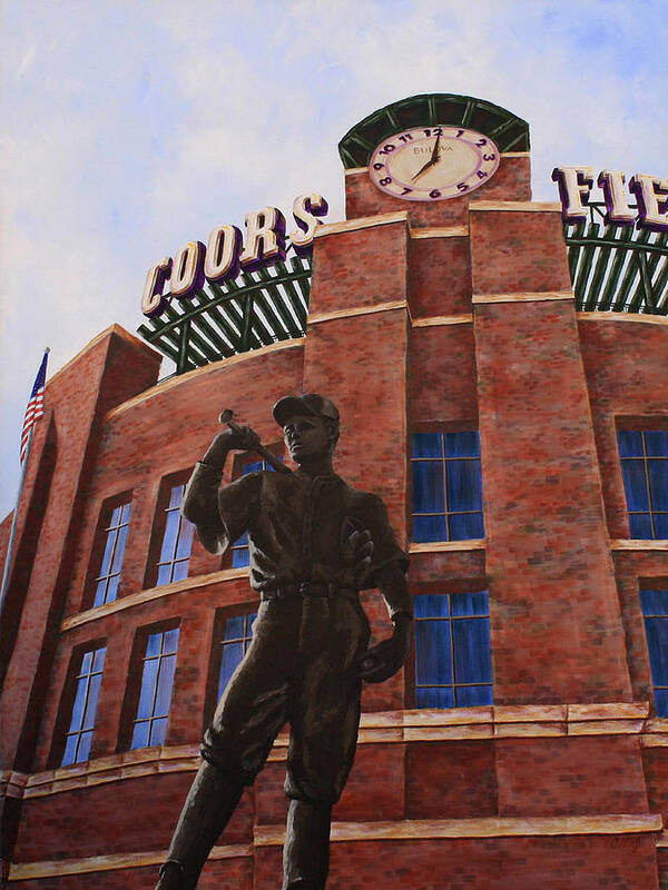 Rockies Art Print featuring the painting April 26th 1995 Opening Day by Connie Mobley Medina
