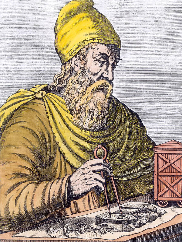 Archimede Art Print featuring the painting Archimedes by French School