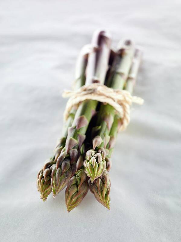 Asparagus Art Print featuring the photograph Asparagus Bundle by Patrick Llewelyn-davies/science Photo Library