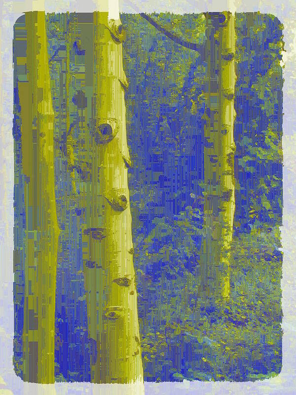 Aspen Art Print featuring the digital art Aspen Grove 8 by Tim Allen