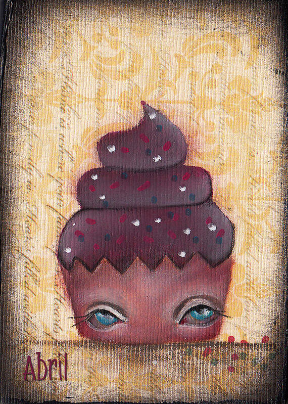Cupcake Art Print featuring the painting Baby Cakes III by Abril Andrade