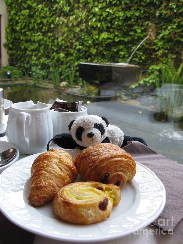 Food Art Print featuring the photograph Baby Panda And Croissant Rolls by Ausra Huntington nee Paulauskaite