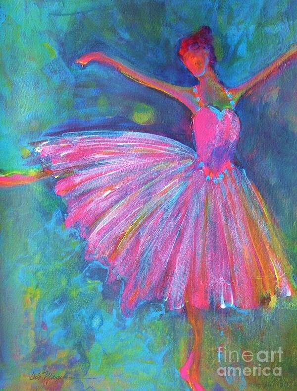 Acrylic Paintings Of Dancers Art Print featuring the painting Ballet Bliss by Deb Magelssen