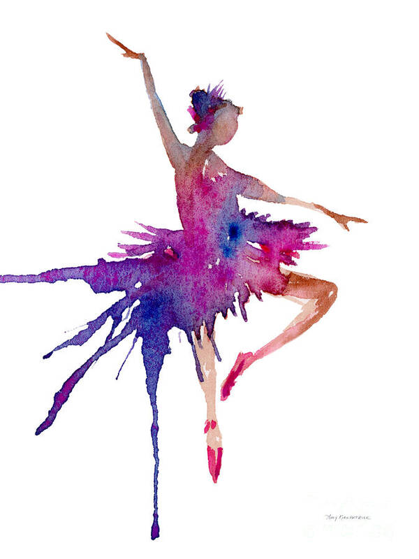 Ballet Art Print featuring the painting Ballet Retire Devant by Amy Kirkpatrick
