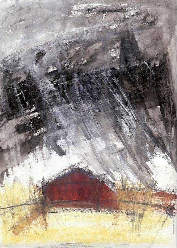 Barn Art Print featuring the painting Barn by A K Dayton