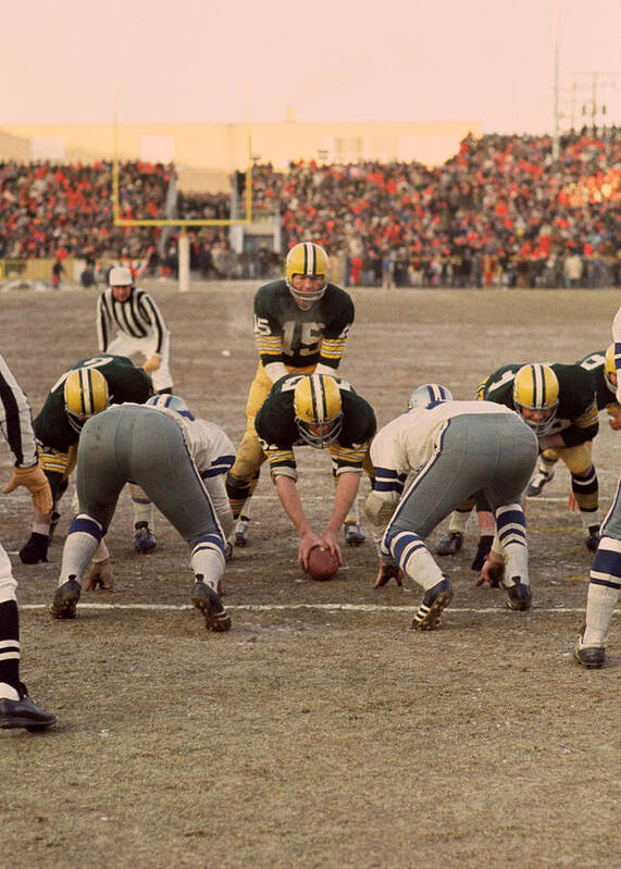 Marvin Newman Art Print featuring the photograph Bart Starr Goal Line by Retro Images Archive