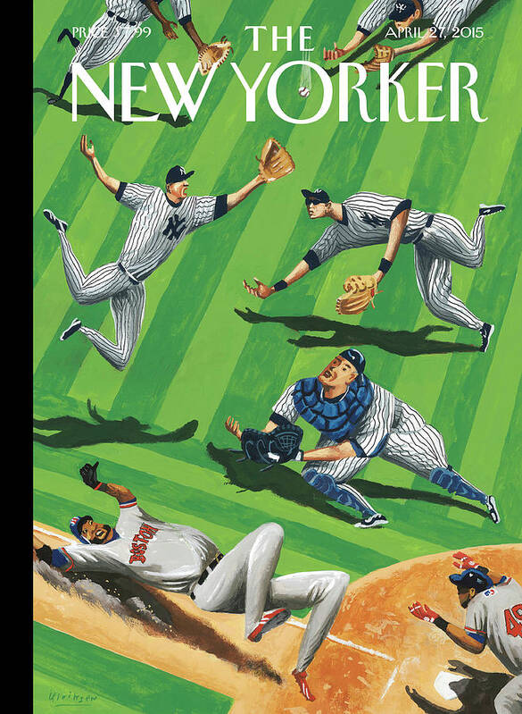 Yankees Art Print featuring the painting Baseball Ballet by Mark Ulriksen