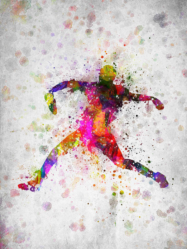 Baseball Art Print featuring the digital art Baseball Player - Pitcher by Aged Pixel