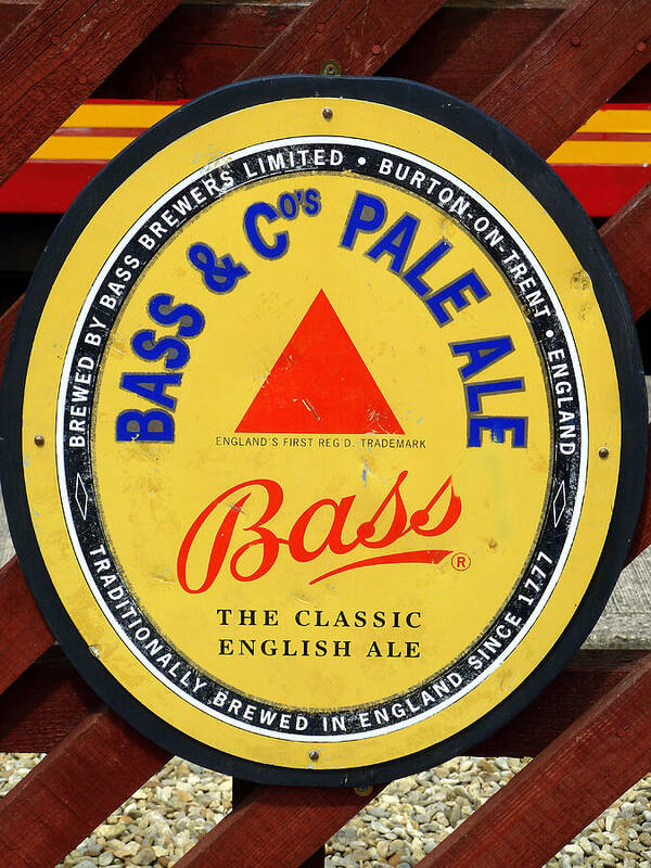 Bass Art Print featuring the photograph Bass Pale Ale Railway Sign by Gordon James