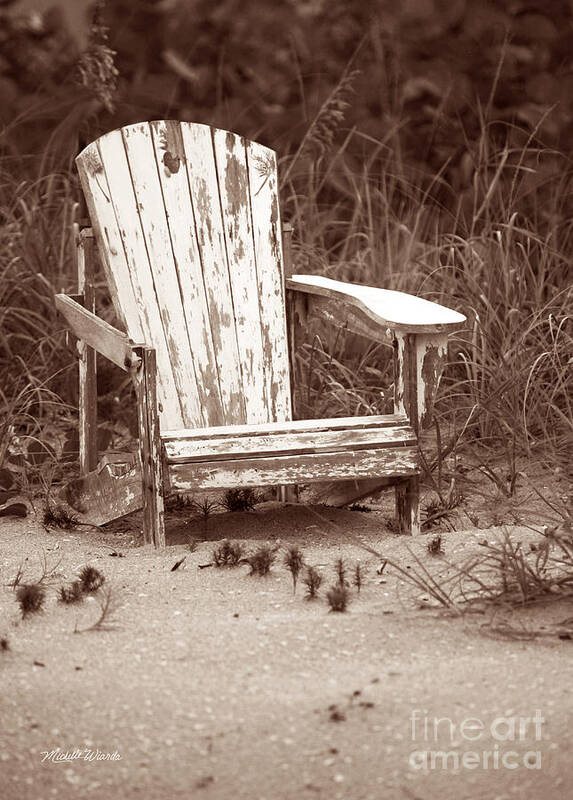 Beach Art Print featuring the photograph Beach Chair with Pineapple by Michelle Constantine