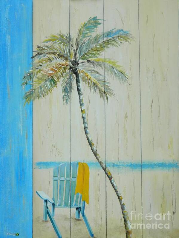 Beach Art Print featuring the painting Beach Time by Kenneth Harris