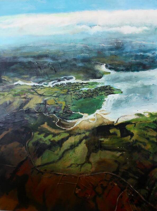 Landscape Art Print featuring the painting Birds Eye View by Tom Smith