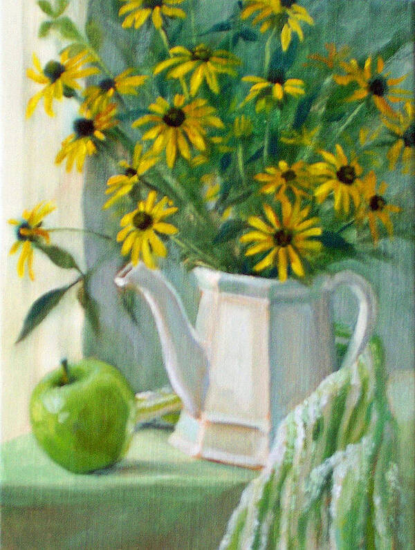 Flowers Art Print featuring the painting Black-eyed Susans by Bonnie Mason