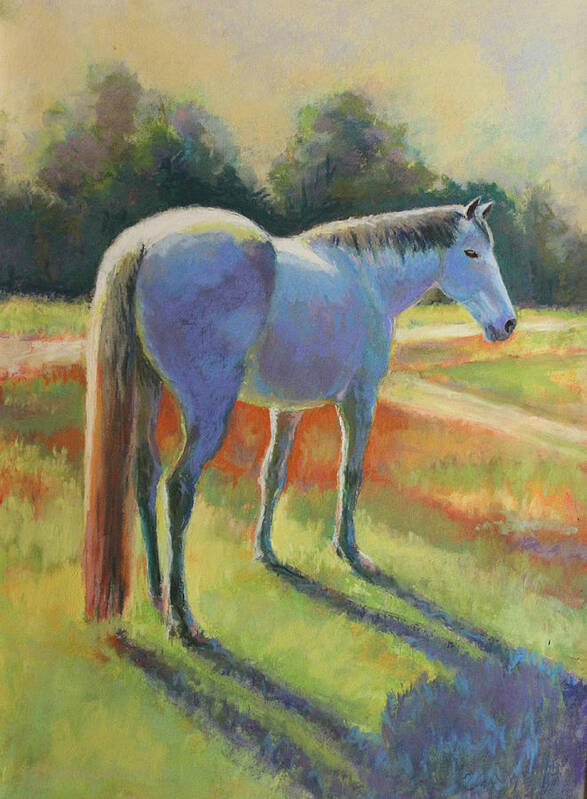 Horse Art Print featuring the painting Blue Horse by Carol Jo Smidt