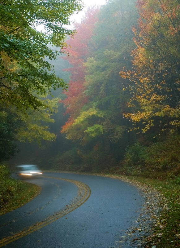 North Carolina Art Print featuring the photograph Blue Ridge Parkway November by Frank Tozier