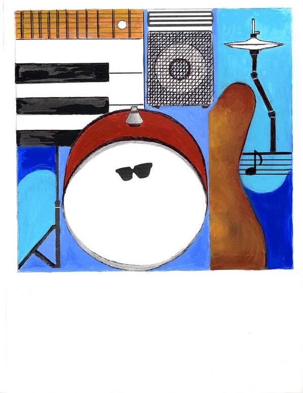  Art Print featuring the painting Blues Concept 1 by Joe Dagher