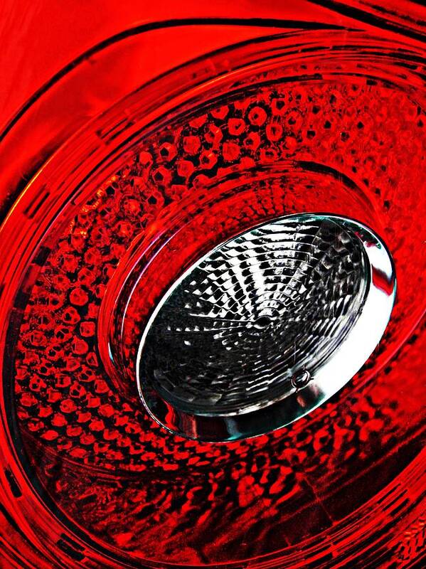 Glass Art Print featuring the photograph Brake Light 3 by Sarah Loft