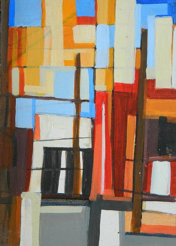 Brooklyn Art Print featuring the painting Brooklyn Abstract by Ron Erickson