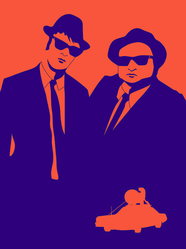 Blues Brothers Art Print featuring the digital art Brothers Poster by Naxart Studio