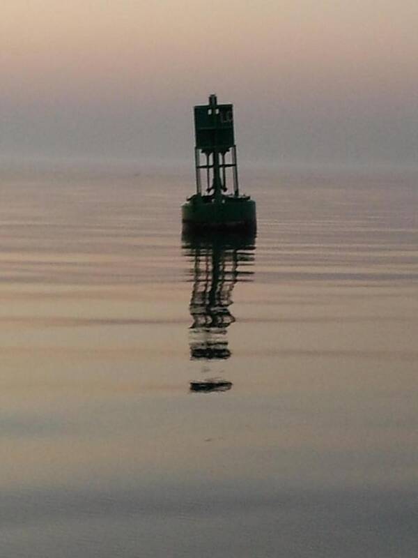 Long Island Sound Art Print featuring the photograph Buoy Bell at Dawn by Chris German