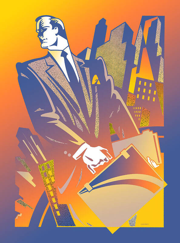 Business Art Print featuring the digital art Businessman by David Chestnutt