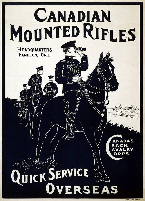 Canadian Mounted Rifles Art Print featuring the photograph Canadian Mounted Rifles by Georgia Clare