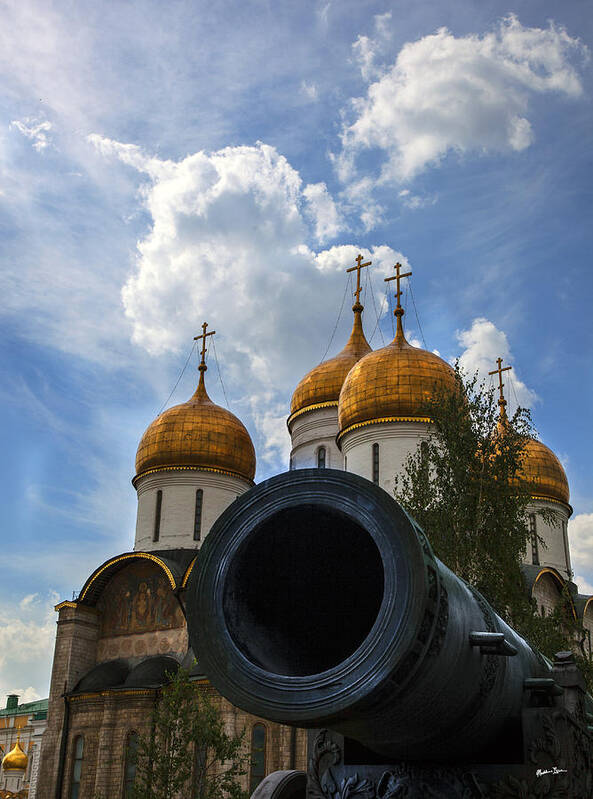 Cannon Art Print featuring the photograph Cannon and Cathedral - Russia by Madeline Ellis