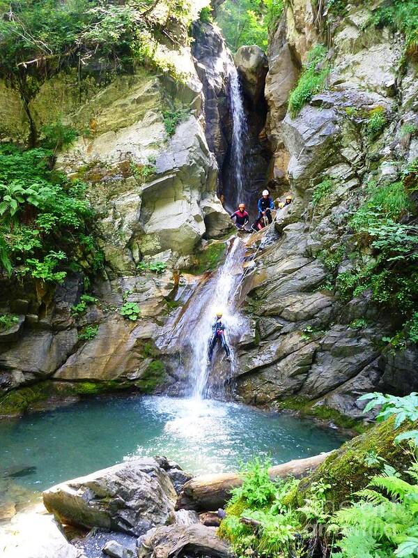 Canyoneering Art Print featuring the photograph Canyoneering by Cristina Stefan