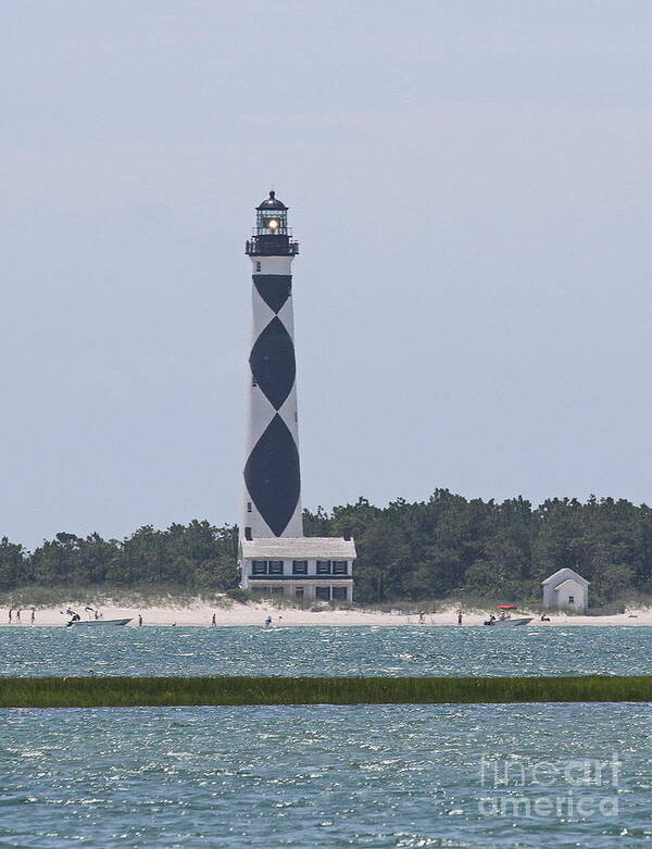 Lighthouse Art Print featuring the photograph Cape Lookout Lighthouse 3 by Cathy Lindsey