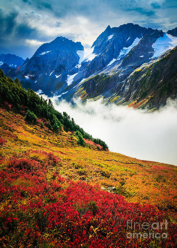 America Art Print featuring the photograph Cascade Pass Peaks by Inge Johnsson