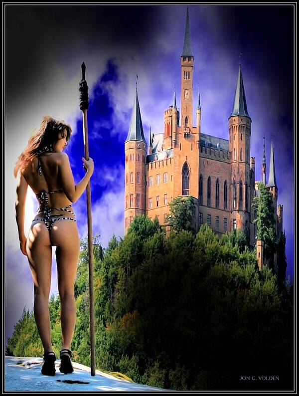 Fantasy Art Print featuring the photograph Castle Guard by Jon Volden