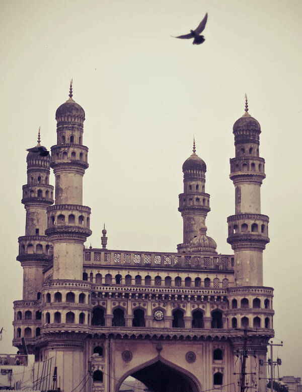 Tranquility Art Print featuring the photograph Charminar And The Pigeon by © Manogna Reddy