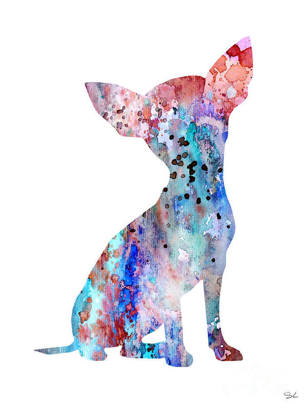 Art Art Print featuring the painting Chihuahua 8 by Watercolor Girl