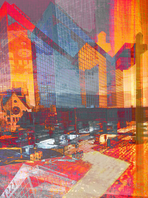 Mpls Art Print featuring the digital art City of Color by Susan Stone