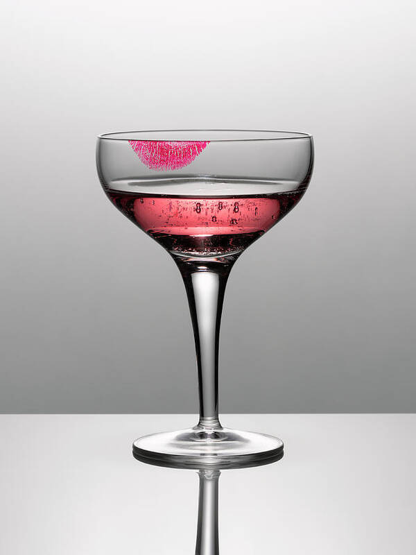 Temptation Art Print featuring the photograph Close Up Of Pink Champagne In Glass by Andy Roberts