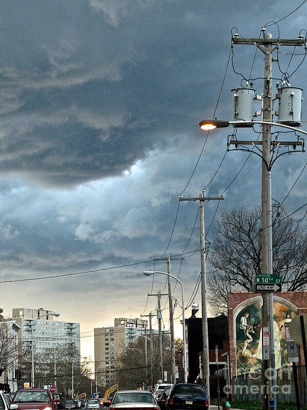 Clouds Art Print featuring the photograph Clouds Over Philadelphia by Christopher Plummer